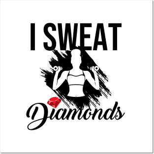 I sweat diamonds workout women w Posters and Art